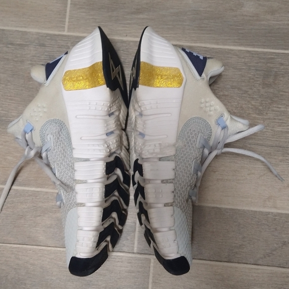 Nike Free Metcon 4 Pure Platinum/ Metallic Gold Coin Women's Training Shoes - Picture 7 of 15